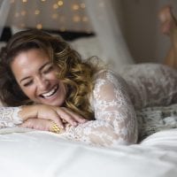 Orlando Boudoir Photography White Lace Giggle
